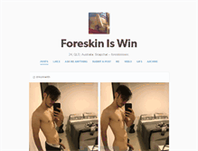 Tablet Screenshot of foreskiniswin.com